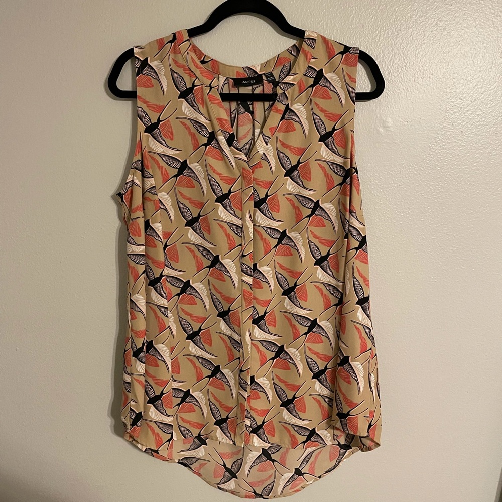 Bird Print Blouse